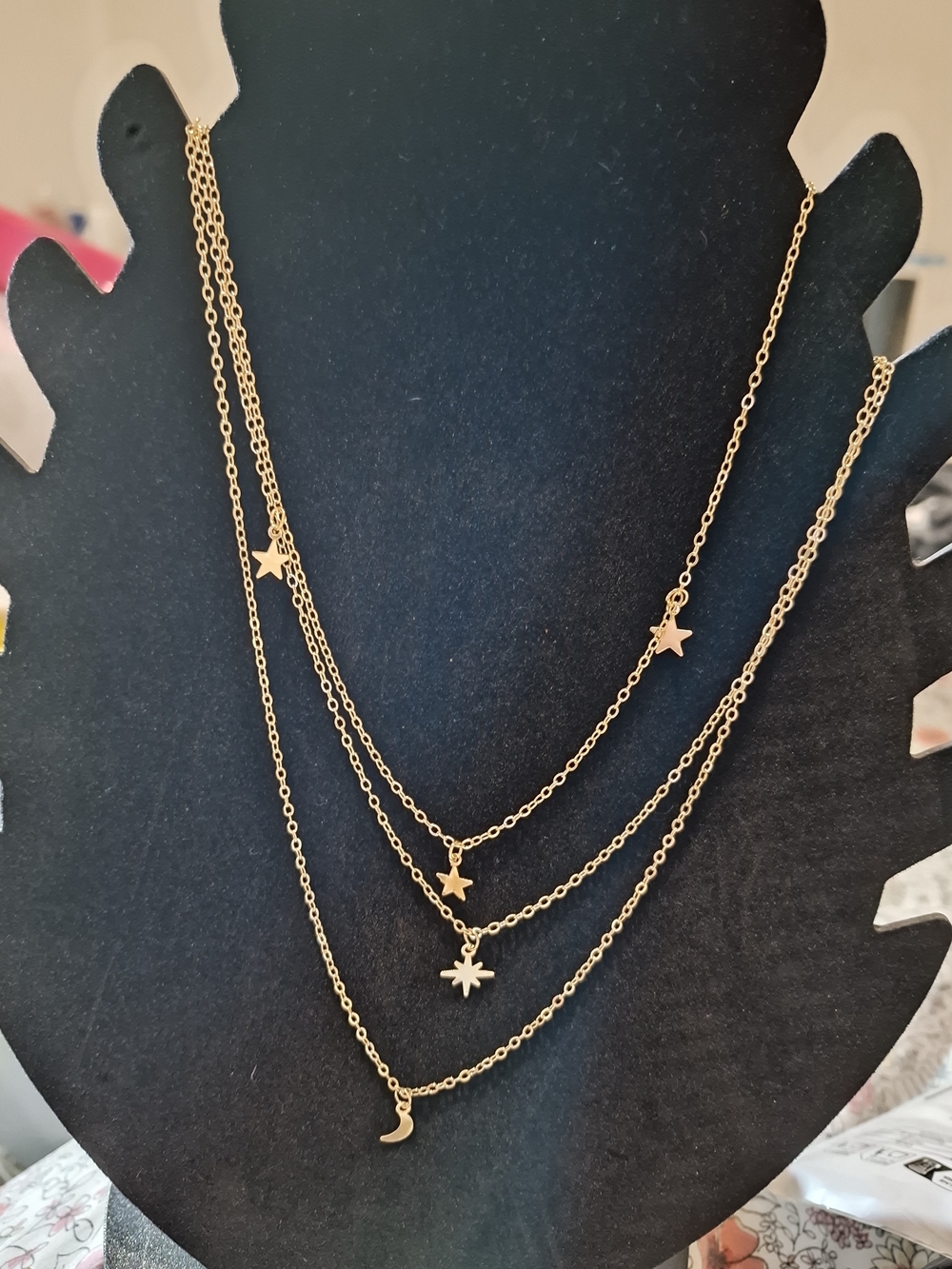 Gold Layered Star & Moon Necklace - Women Jewelry